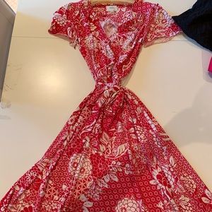 ECI New York red floral dress